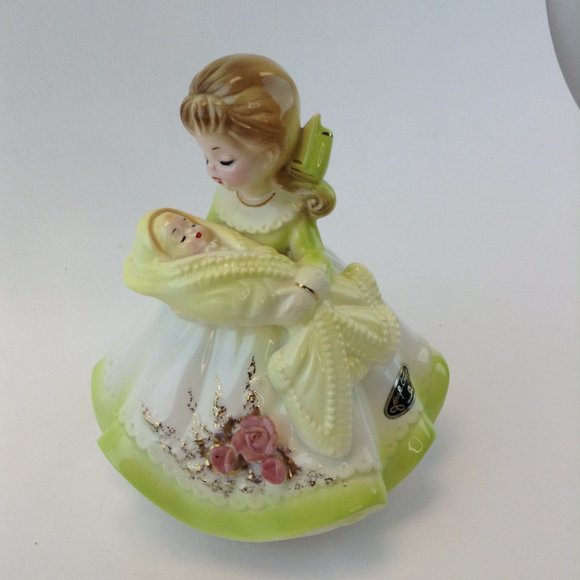 Josef Originals Mother and Baby Rotating Music Box Figurine Plays Brahms Lullaby - Picture 3 of 12